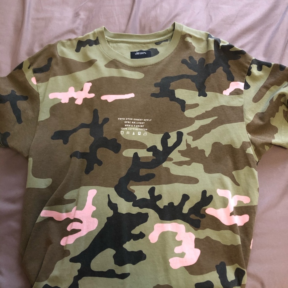 Tenth division garment pink camo t shirt